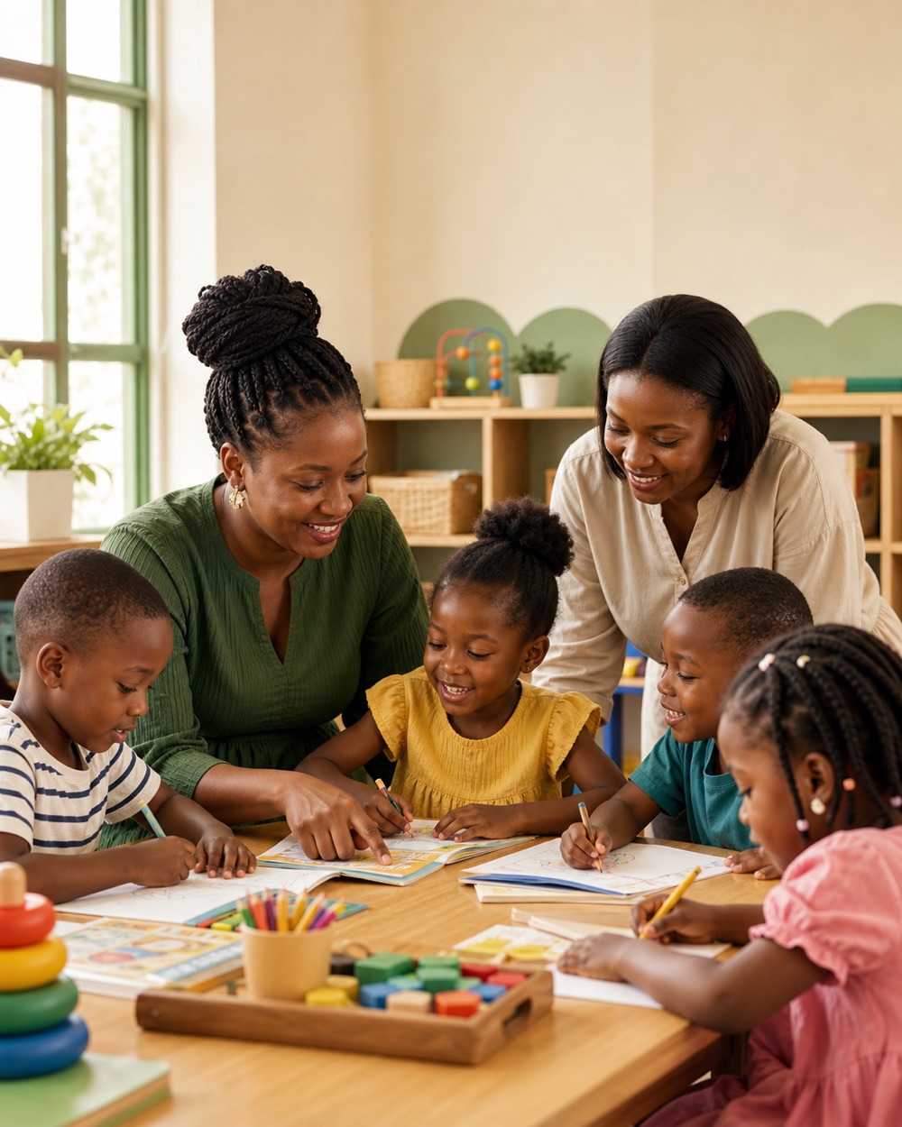 Volunteers and teachers