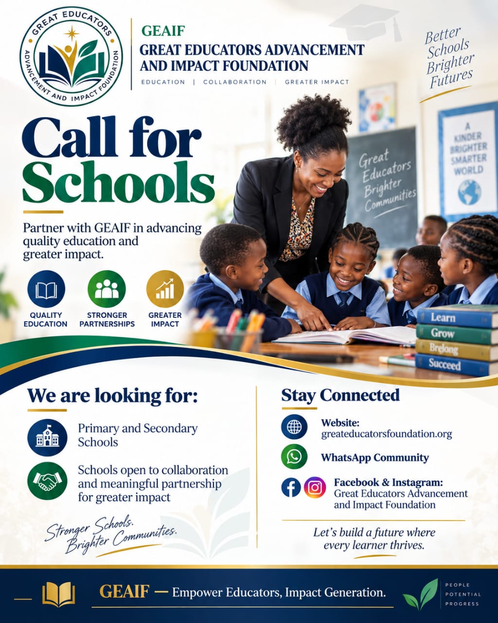 GEAIF call for schools partnership campaign